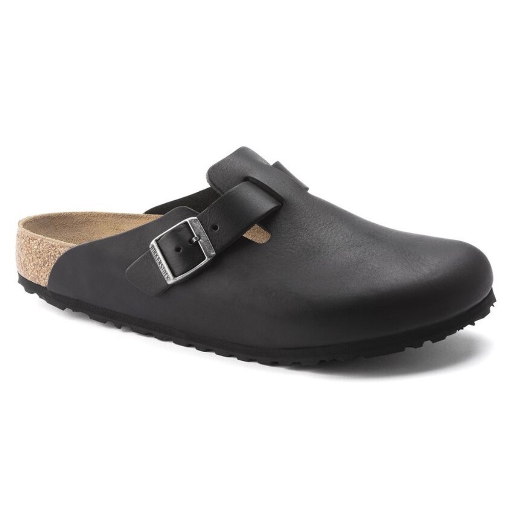 Birkenstock Boston BS Grip Leather "Vintage Wood Black" 1023458 Size 13 NEW